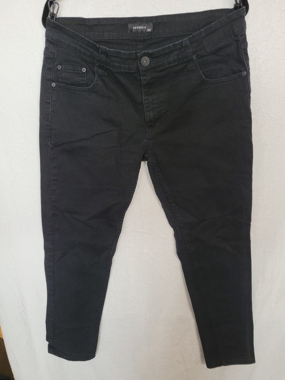 Kayden K Men's Skinny Black Jeans Size 36x30 Stretch Denim Classic Fit
